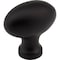 Jeffrey Alexander 1-9/16" Overall Length Matte Black Football Lyon Cabinet Knob 3991BLK - alternate 1